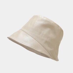 Synthetic leather bucket hat